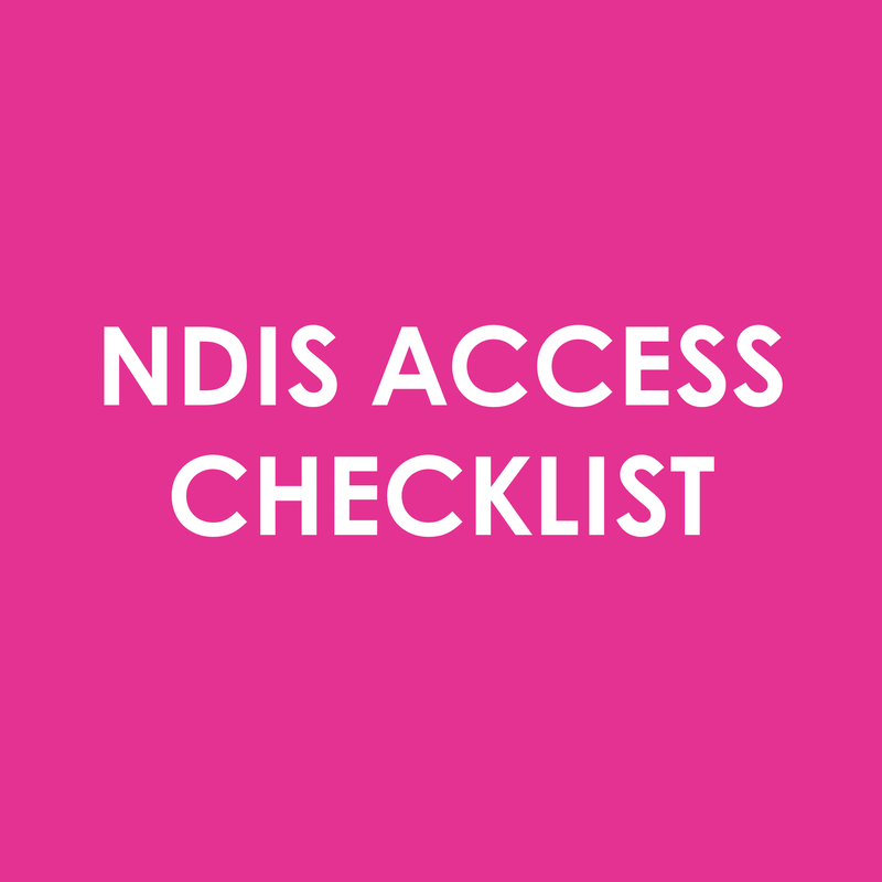 NDIS access checklist